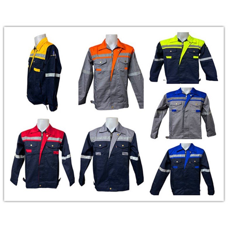 เสื้อทำงานแขนยาว รุ่นทูโทนแบบใหม่ ทั้งหมด 7 ขนาด XS-6XL พร้อมส่ง