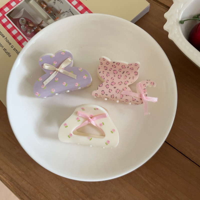 blinkgirl พร้อมส่ง hair clips กิ๊บหนีบผม mini มีดีเทลเป็นริบบิ้นน่ารักๆ