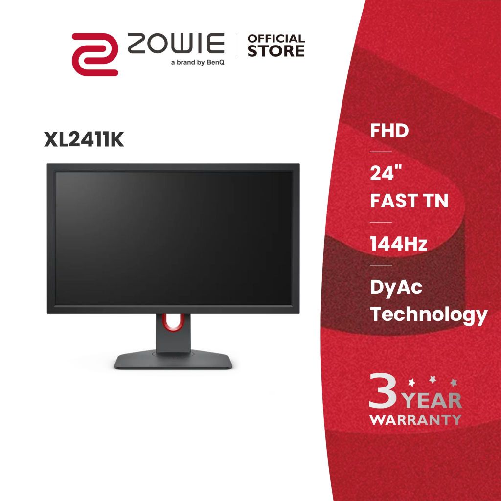 ZOWIE XL2411K 24นิ้ว 144Hz 1ms DyAc Esports Gaming Monitor (จอเกมมิ่ง 144hz, จอเกมมิ่ง 24 นิ้ว)