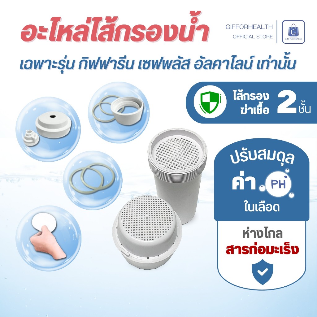 อะไหล่ ไส้กรองน้ํา อัลคาไลน์ ไส้กรอง giffarine ใส้กรองน้ํา ที่กรองน้ํา กรองน้ําใช้ กิฟฟารีน