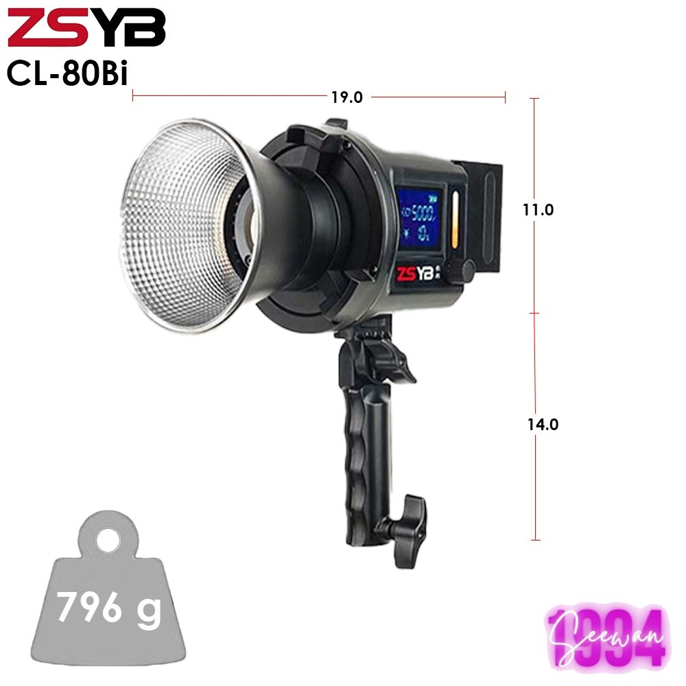 ZSYB LED Video Lamp CL-80Bi   ไฟสตูดิโอ Color 3200-5600K ไฟสตูดิโอ 80W  เหมาะสำหรับ Content Creator,