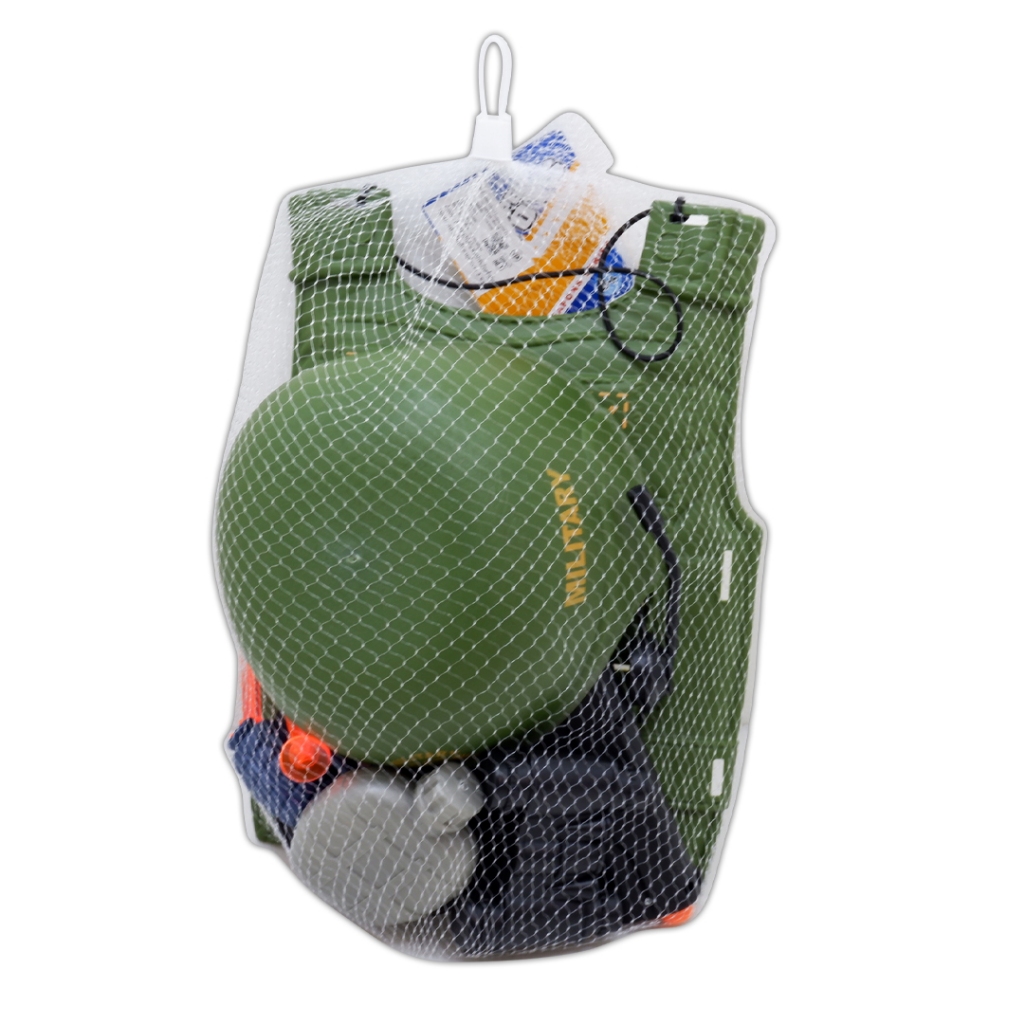 🎖️🔫 ของเล่น ชุดแต่งตัว หมวกทหาร เสื้อเกราะ ปืนสปริง แถมกระสุนยาง หัวจุ๊บ กระสุนดูดกระจก 03-23 - รูปที่ 5