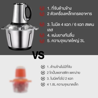 Yotex เครื่องปั่น เครื่องปั่นพริก 550W โถปั่น สแตนเลส 6 ใบมีด ขนาด 5L เครื่องปั่น เครื่องปั่นอเนกประสงค์ ทำสะอาดง่าย