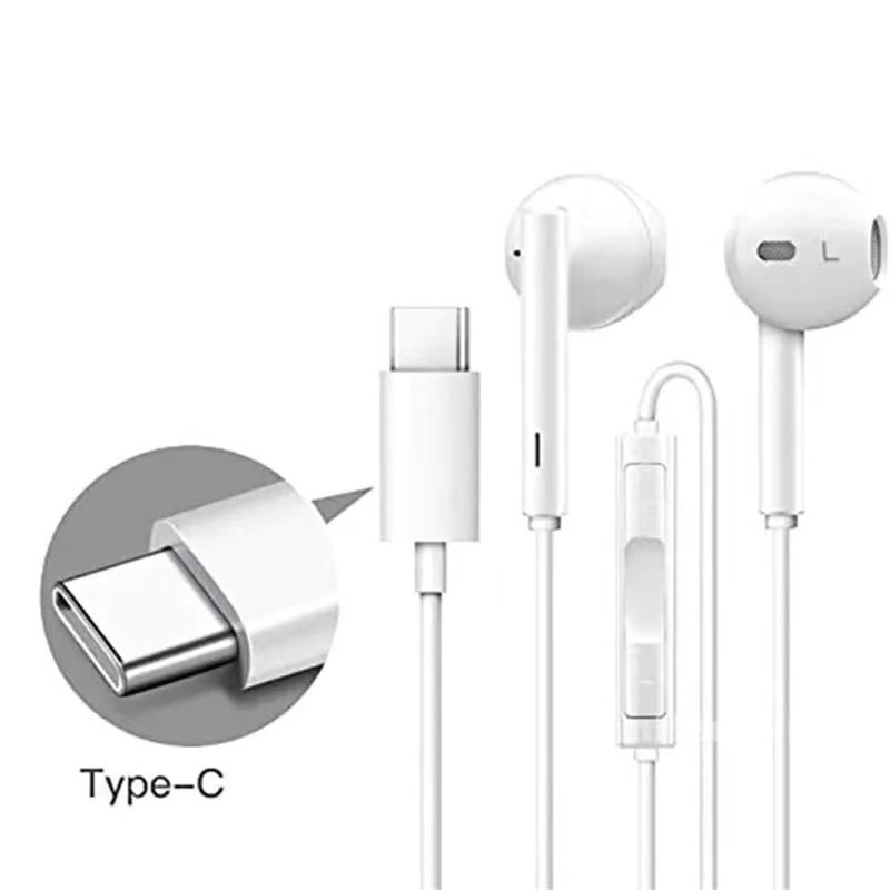 หูฟังType-C & ios หูฟังชนิดใส่ในหูด้านข้าง สามารถใช้ได้ทุกรุ่น ที่เป็นพอร์ต type-c ซัมซุง แท็ปเล็ต ไอ แพด 10/ แอร์ 4-5