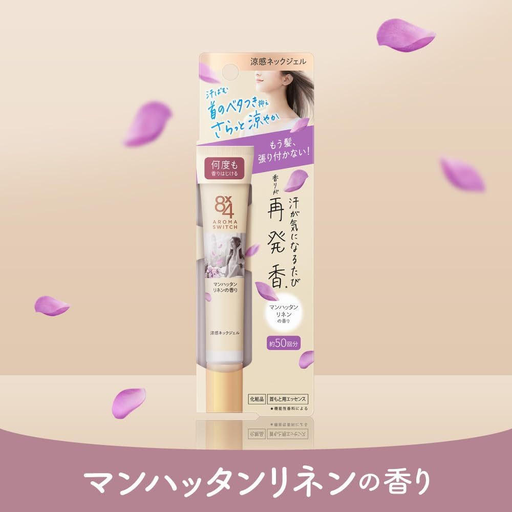 Kao 8X4 Aroma Switch Cool Neck Gel 20 g. เจลลดกลิ่นเหงื่อทาตามจุดชีพจร