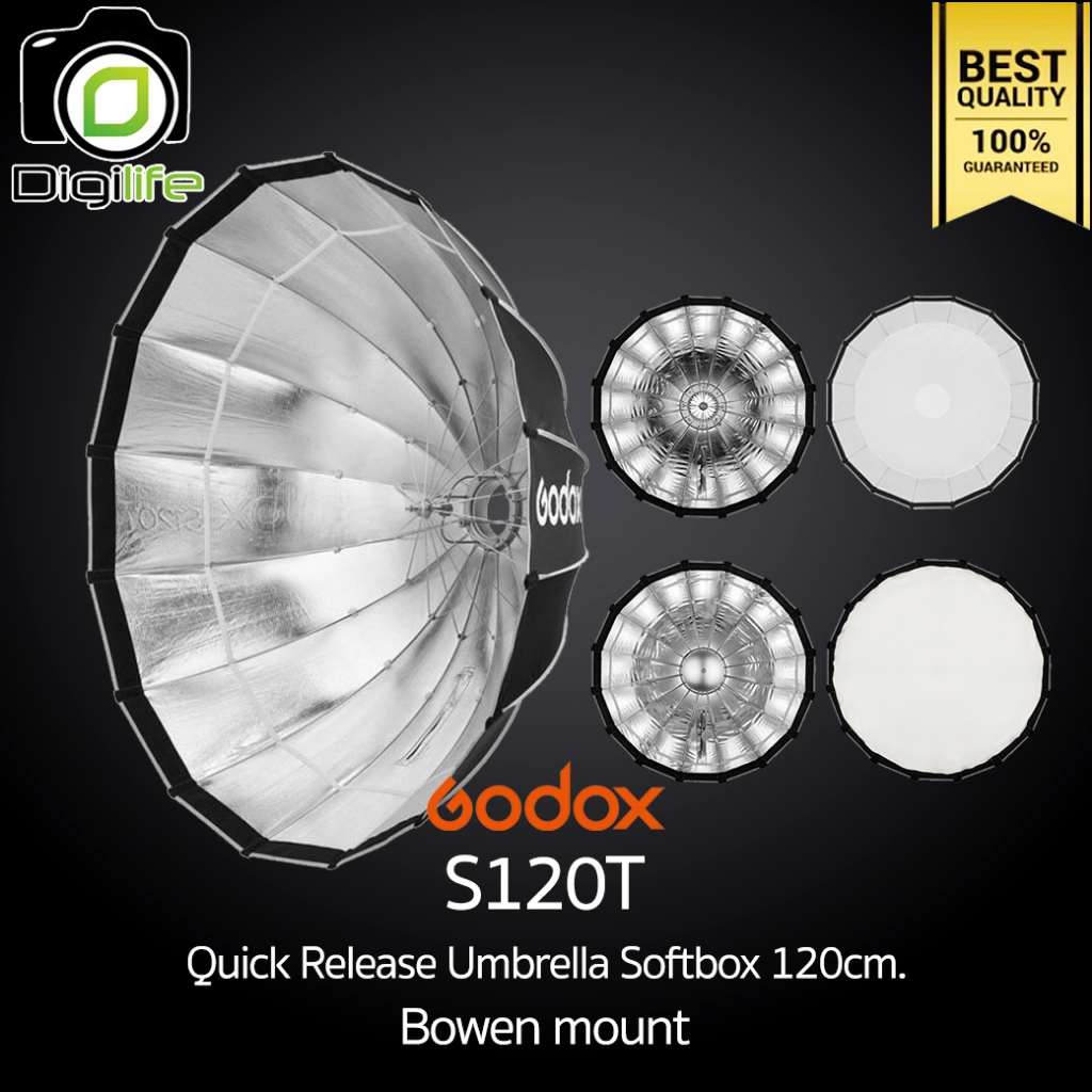 Godox Softbox S120T Quick Release Umbrella Softbox 120 cm. ( Bowen Mount ) / Digilife Thailand