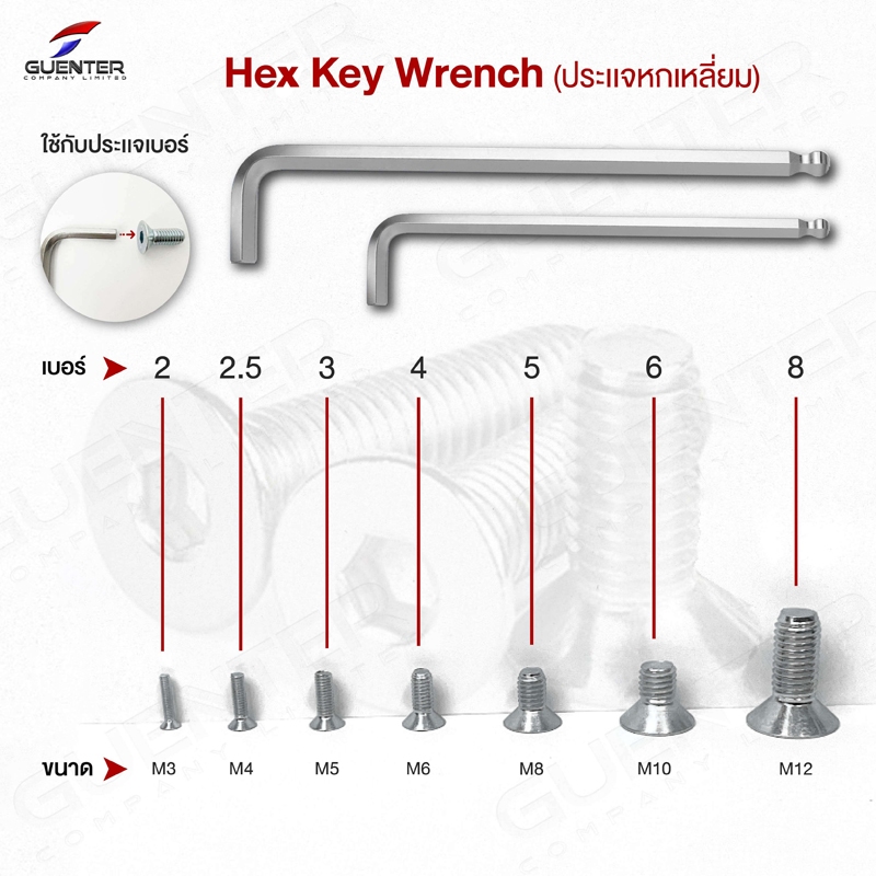 น็อตหัวจมเตเปอร์ชุบขาว M10 (แพ็ค 10) ราคาถูกสุด!!! มีความยาวให้เลือกได้หลากหลาย แพ็คให้อย่างดี พร้อมส่ง!!! [FHZ10P10] - รูปที่ 2