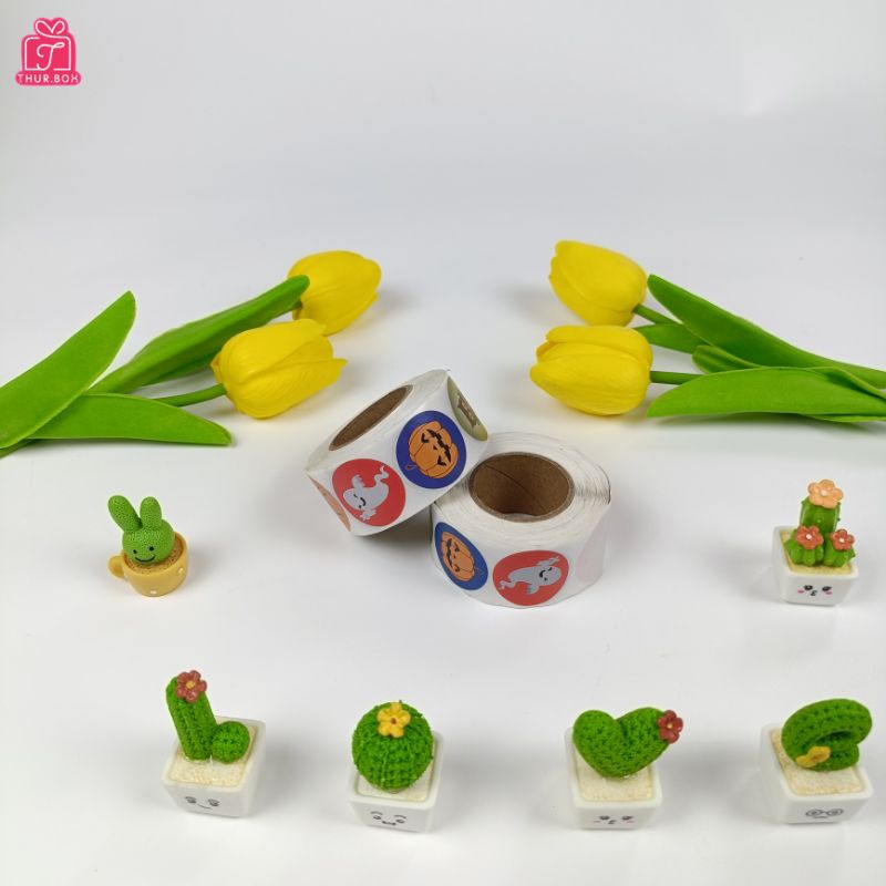 สติ๊กเกอร์ฮาโลวีน 1ม้วน 500 ดวง (1ม้วน) - รูปที่ 5