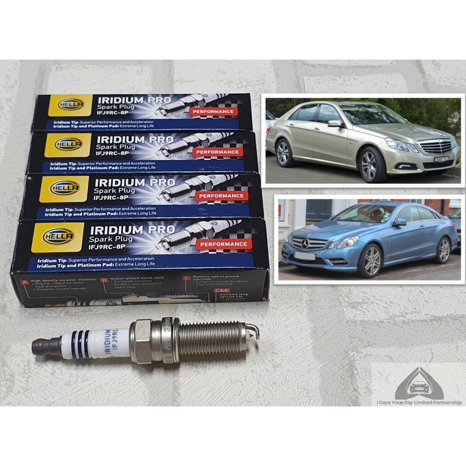หัวเทียนเข็ม อิริเดียม Benz W212 / W207 -Coupe ชุด 4 หัว / 6 หัว ระยะใช้งาน 100000 กม : Hella IFJ9RC-8P , INFM10RC-7P