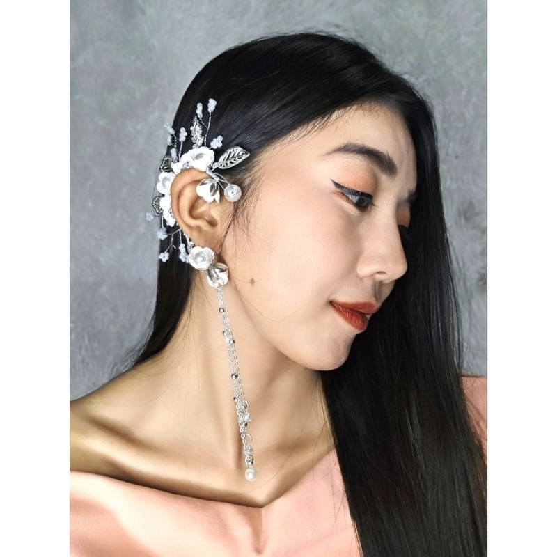ส่งจากมหาสารคาม จอนหูชุดไทย ดอกไม้ทัดหูเจ้าสาว (ใส่ง่าย โครงลวดดัดได้ ไม่เจ็บหู)