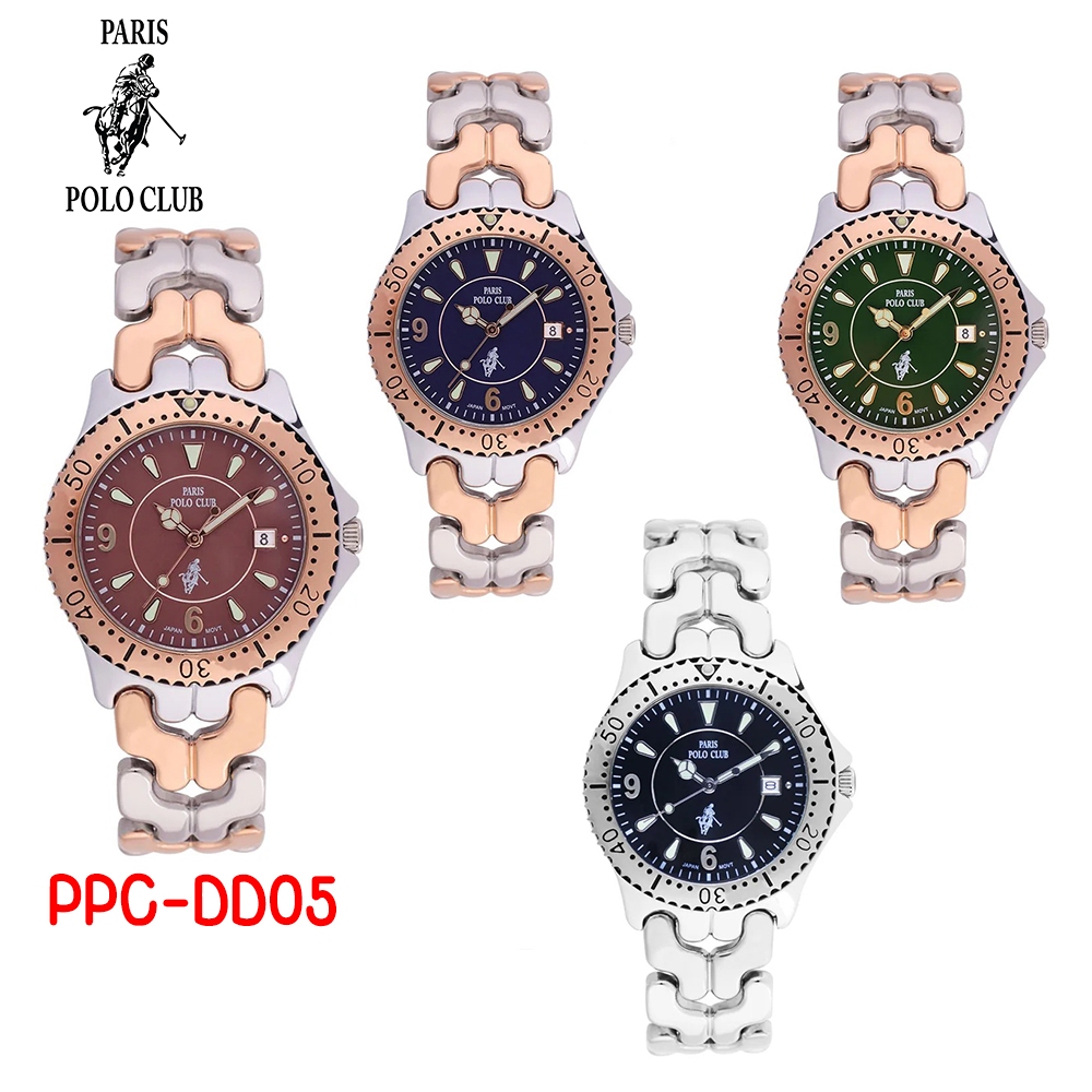 Paris Polo Club นาฬิกาข้อมือผู้หญิง สายสแตนเลส รุ่น PPC-DD05