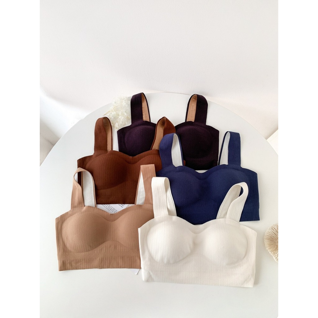 ส่งฟรี BRA -6507 [24Shop] สปอร์ตบราไร้ขอบ ไร้โครง  ไร้ขอบ ผ้านิ่มไม่กดทับ ใส่ออกกำลังกาย สปอร์ตบรา พร้อมส่งจากไทย