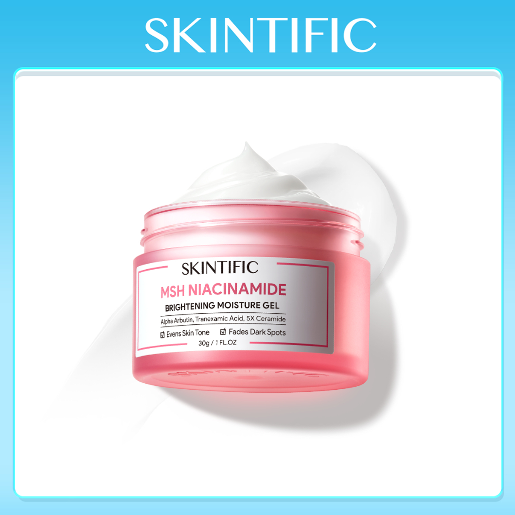 SKINTIFIC MSH Niacinamide Brightening ไนอาซินาไมด์ ไบร์ทเทนนิ่ง มอยเจอ มอยเจอร์ไรเซอร์ 30g/80g (ครีมกลางวัน Night Cream)