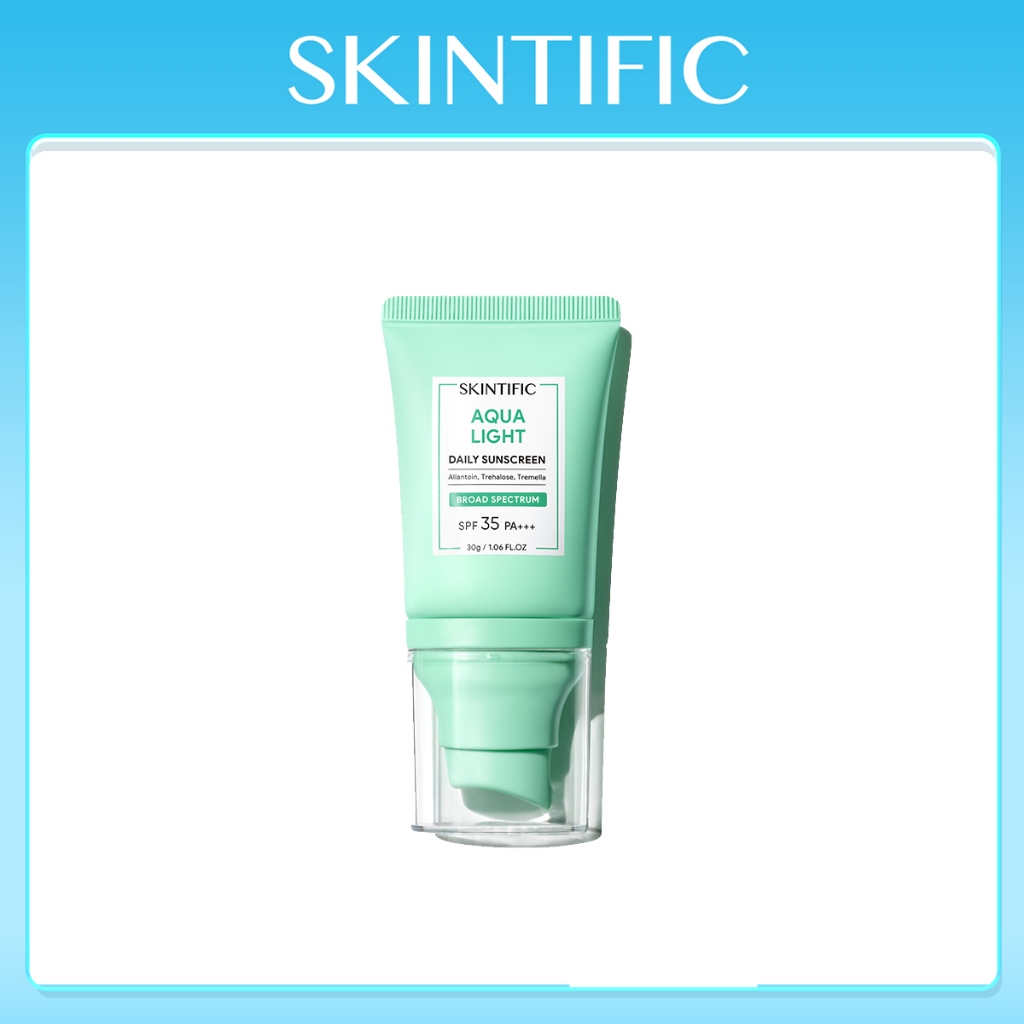 【NEW】SKINTIFIC กันแดดสำหรับผิวมันและผิวเป็นสิวครีมกันแดด อควา ไลท์ เดลี่ SPF 35 PA+++ Aqua Light Daily Sunscreen กันแดด