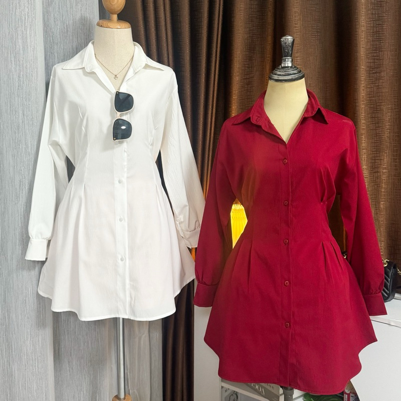 Minidress ( สูททรงเว้า )ลูกคุณ เรียบหรูดูแพง