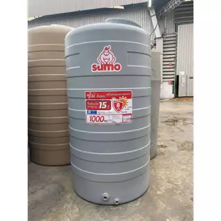 ถังเก็บน้ำบนดิน SUMO สีสโมกกี้ เกรย์ และสีลีฟ กรีน1000L
