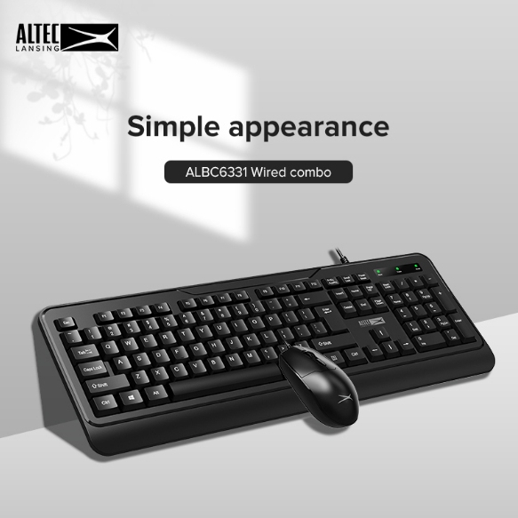 คีย์บอร์ดและเมาส์ ALTEC LANSING ALBC6331 แป้นพิมพ์ไทย TH-EN