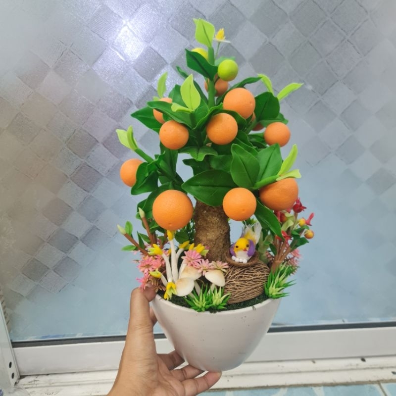 ต้นส้มมงคล ขนุนมงคล กล้วยมงคลดินปั้น