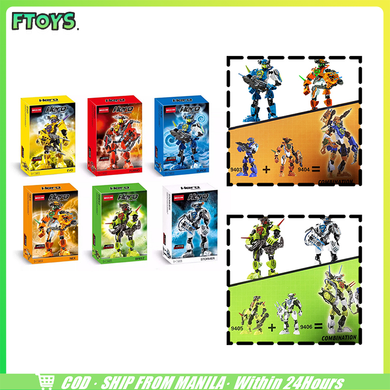 Hero Factory Robot บล็อกตัวต่อ ซูเปอร์นักรบประกอบจำลอง ของเล่นโมเดลหุ่นยนต์