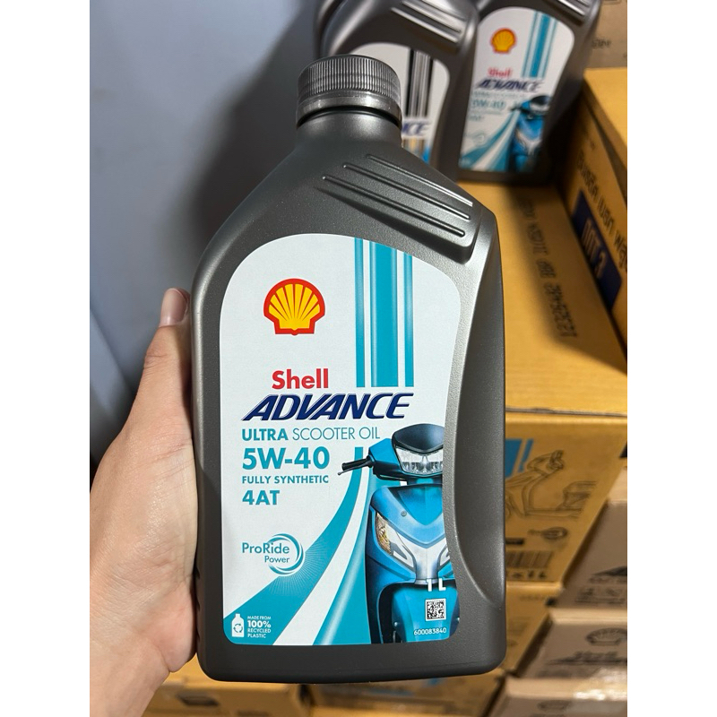 น้ำมันเครื่อ Shell advance ultra scooter 100% synthetic 5w-40 4AT ขนาด 1 ลิตร สามารถเลือกรับหรือไม่รับน้ำมันเฟืองท้ายได้