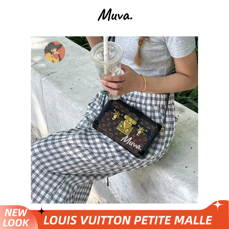1หลุยส์ วิตตอง👜Louis Vuitton Petite Malle Women/Shoulder Bag /กระเป๋าทรงกล่อง/ M45943