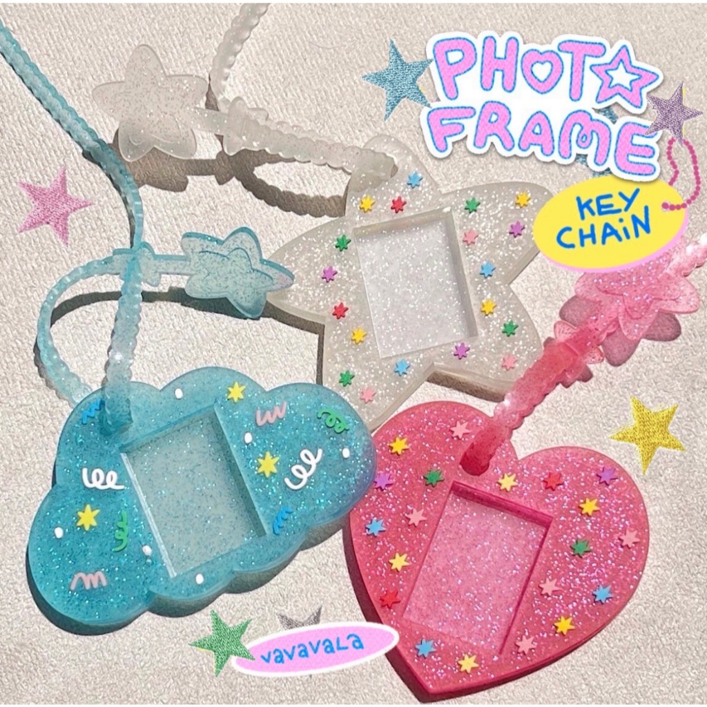 [Vavavala] Photo Frame Key Chain พวงกุญแจ (สายคล้องใส่รูป) ***ไม่รวมรูป ไม่มีบริการปริ้นรูปค่ะ