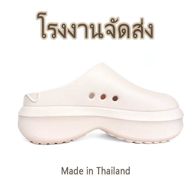 รองเท้าแตะส้นหนาลำลองสตรี พื้นกันลื่น ความสูงเพิ่มขึ้น น้ำหนักเบา แห้งเร็ว ขายตรงจากโรงงาน ผู้หญิง 36-41