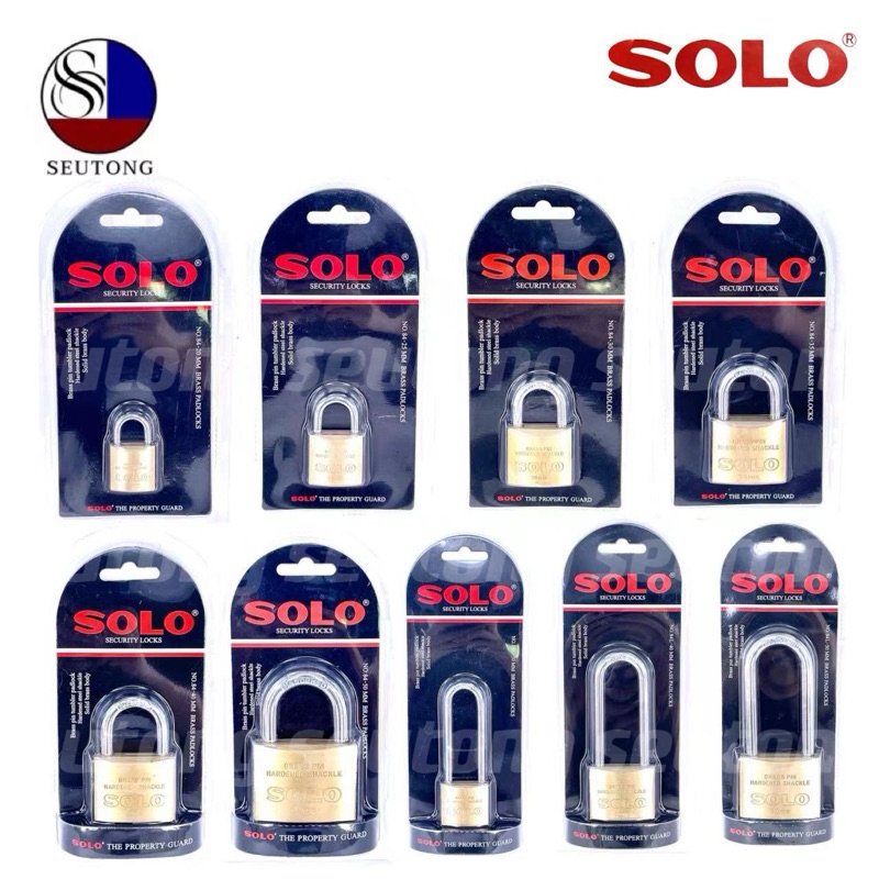 กุญแจ SOLO ของแท้ 💯 25-50 มม. กุญแจทองเหลือง แม่กุญแจ โซโล รุ่น 84,84L