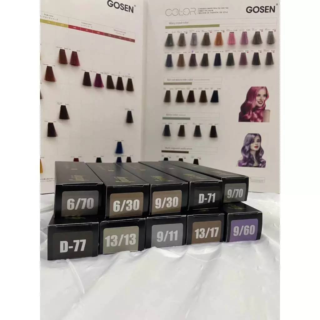 สีโกเซ็น กล่องดำ Gosen สีย้อมผม ครีมย้อมผม รุ่นนี้มีแต่หลอดสี