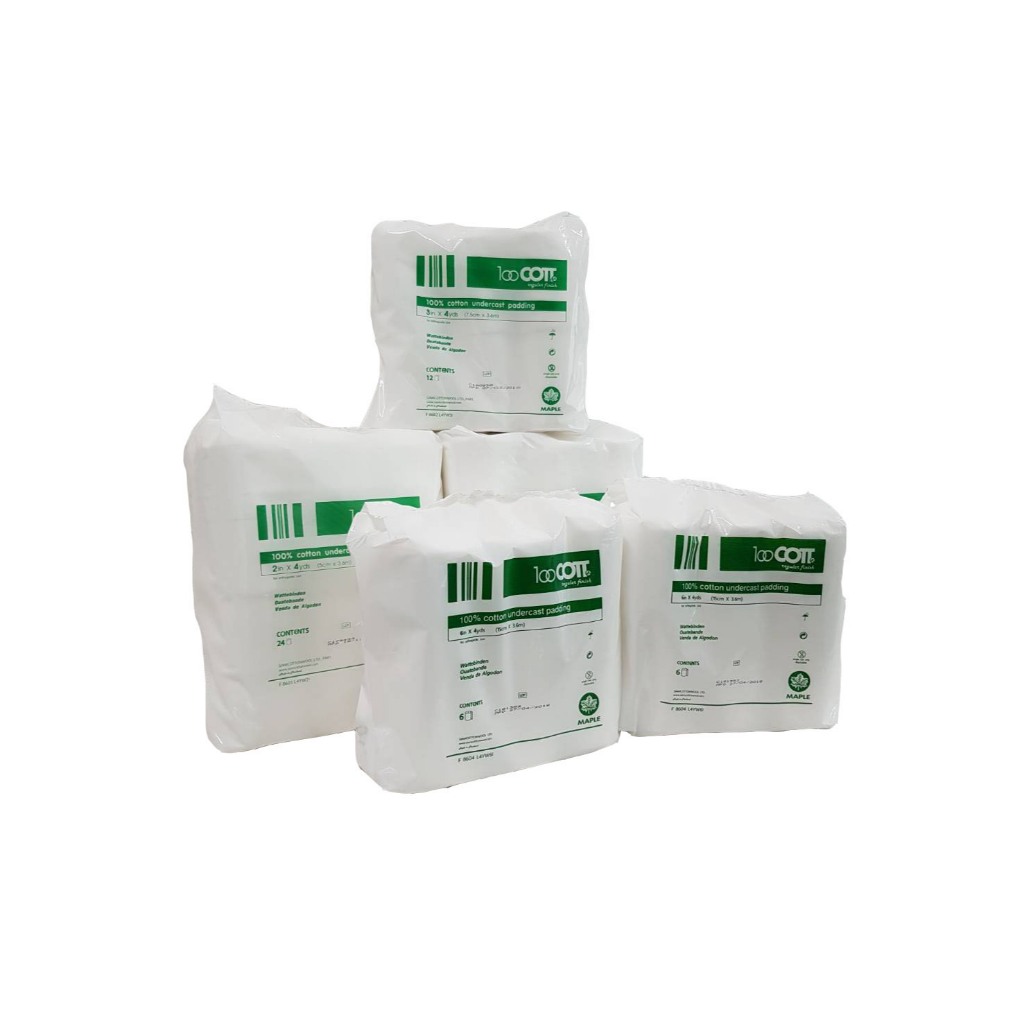 MAPLE สำลีรองเฝือก​ มี 4 ขนาด , ORTHPEDIC BANDAGE