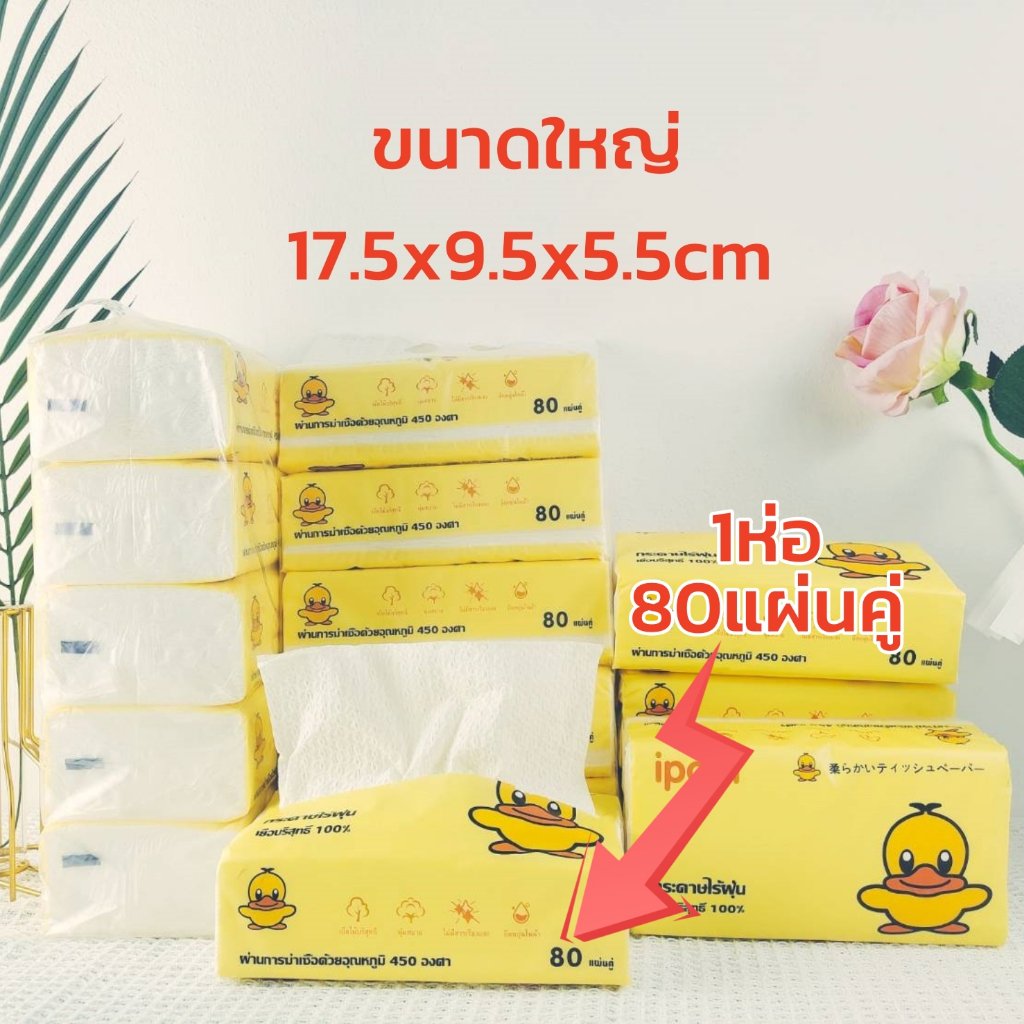ราคาถูกที่สุด Tissue Duck ทิชชู่เป็ด ม่วง/บลู/ส้ม/เหลือง/Jumbo/ทิชชู่เปียก 1ห่อ กระดาษทิชชู่ กระดาษเช็คหน้า