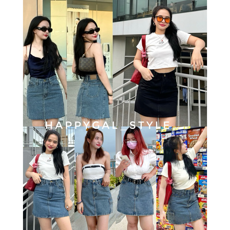 เอว 26-38 Happygal (กระโปรงยีนส์)