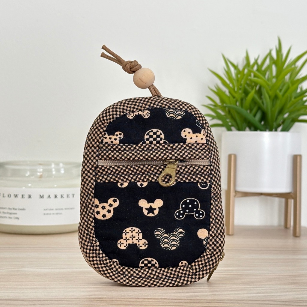 DK06_ที่ครอบกุญแจ2ซิป  ขนาดก.8.5*ส.12 ซม. ซิปหน้าใส่เหรียญได้