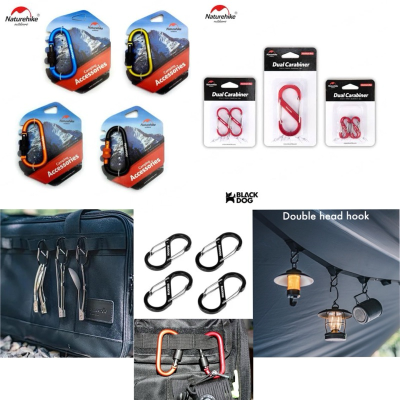 Naturehike คาราไบเนอร์ Carabiner Type D และ S มีให้เลือกหลายรุ่น พร้อมส่งจากไทย!!