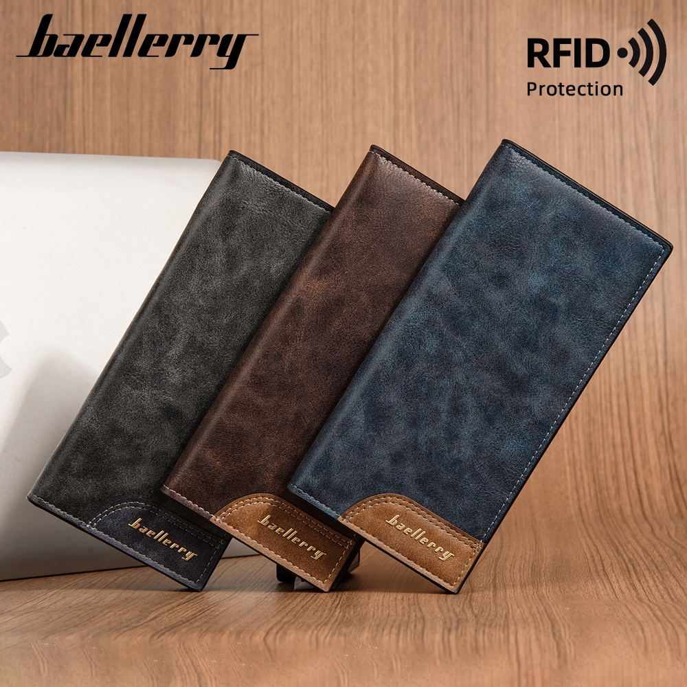 กระเป๋าผู้ชาย กระเป๋าสตางค์ผู้ชายใบยาว Baellerry MPQ44