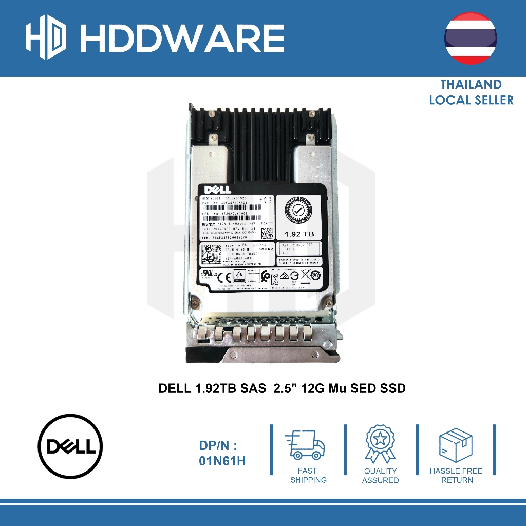 DELL 1.92TB SAS 2.5" 12G Mu SED SSD // 01N61H // SDFA571DAB01 // PX05SVQ192B