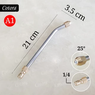 หัวฉีดน้ำล้างแอร์ Cotora 1/4 สายไฮดรอลิค ต่อปั๊มฉีดน้ำ หัวฉีดล้างแอร์ (แถมฟรี เทปพันเกลียว) 30 90 U