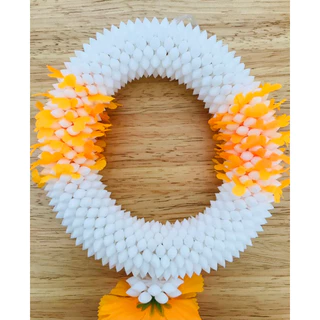พวงมาลัย ดอกพุดพลาสติก พวงมาลัยข้อมือขนาดใหญ่พิเศษ สินค้ามี 6 สี (ราคาต่อพวง)