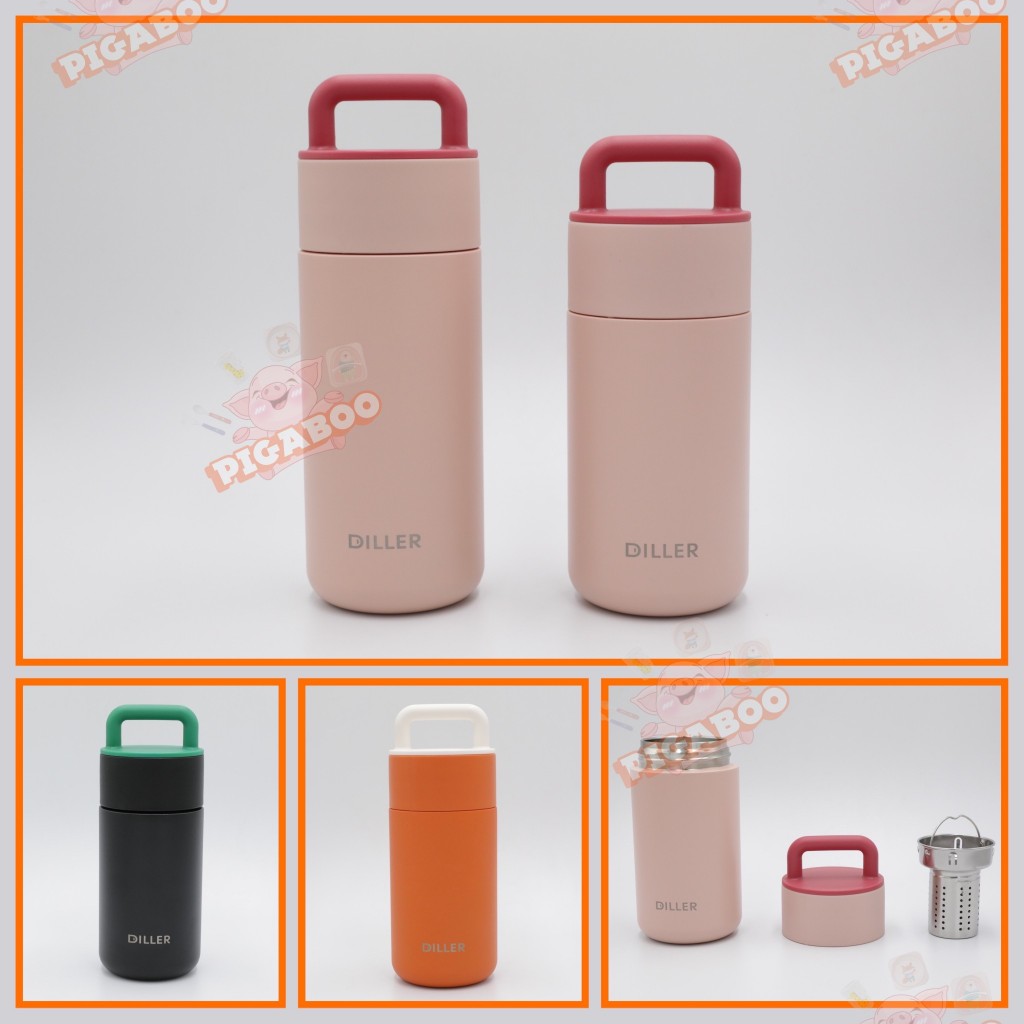 PB2 Diller ขวดน้ำสแตนเลส มี2ขนาดให้เลือก 350ml./420ml. รุ่น B10 (กระติกน้ำ) (กระติกน้ำสแตนเลส เก็บอุ