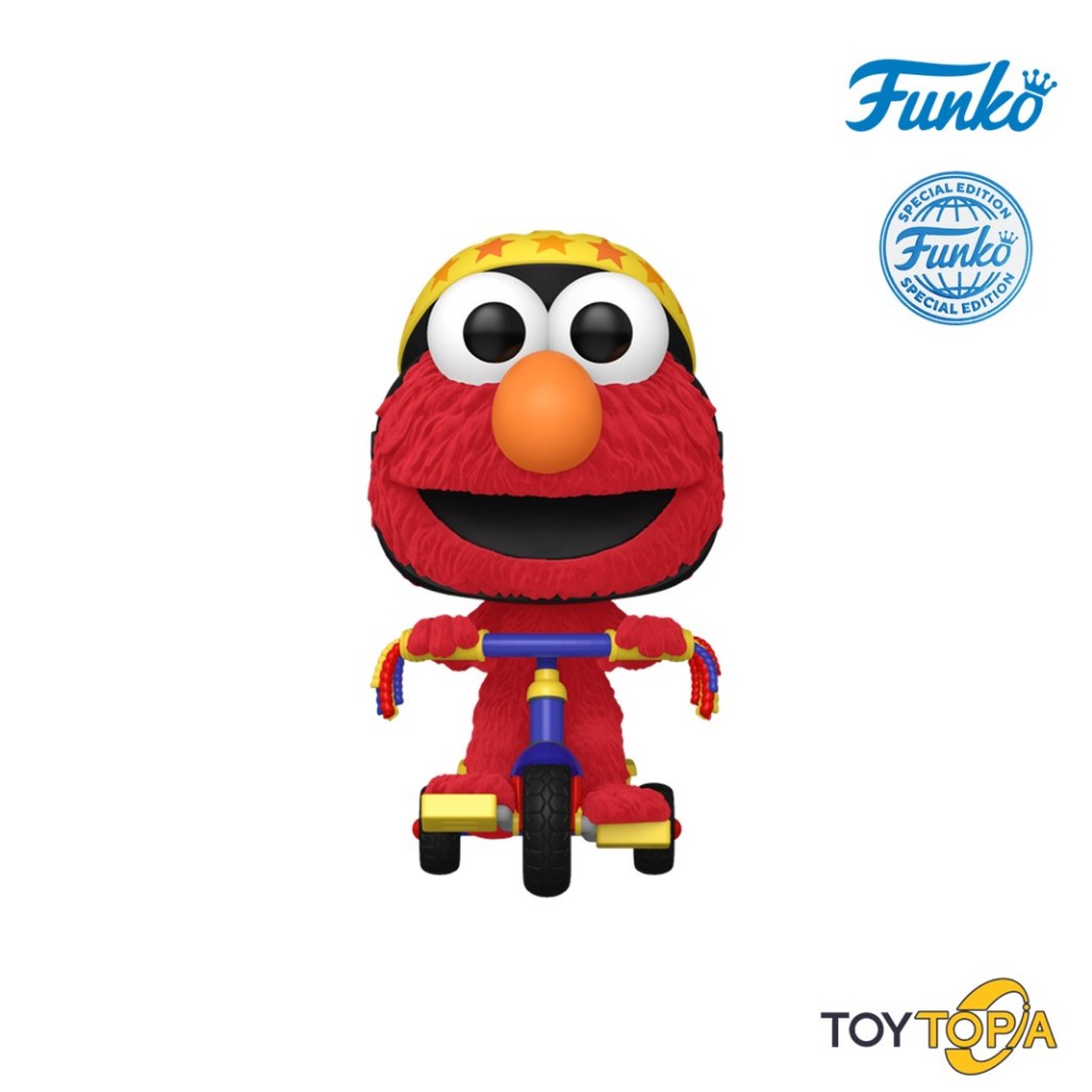 Funko (76781) - Elmo on Trike Flocked ver. (309)(Exclusive) POP Rides: Sesame