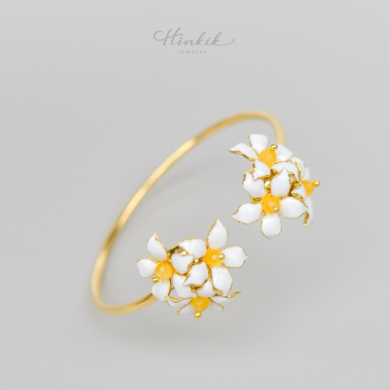 Hinkik Jewelry กำไลดอกแก้ว กำไลดอกไม้ ดอกไม้ไทย ของขวัญ ของฝาก