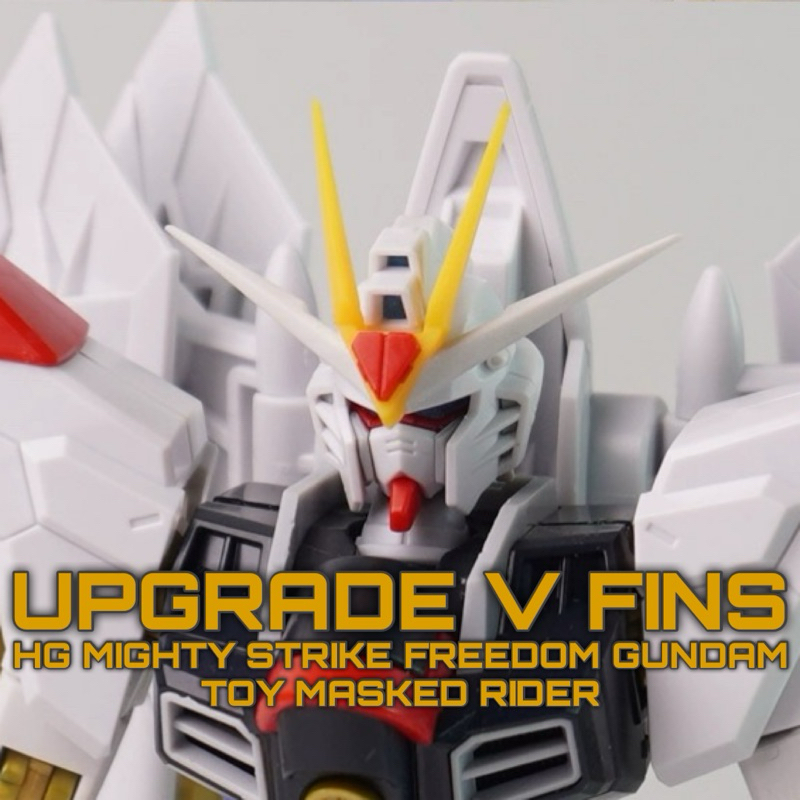 ⬛️UPGRADE 3d Print เขา V FINS สำหรับ HG 1/144  MIGHTY STRIKE FREEDOM GUNDAM