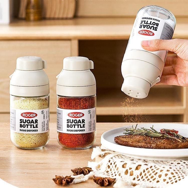 •ᴥ• kokorohome •ᴥ• ขวดแก้วใส่เครื่องปรุง ขวดโรย MB107 ขวดเกลือ ขวดพริกไทย 250ml 8.4oz สไตล์ญี่ปุ่น