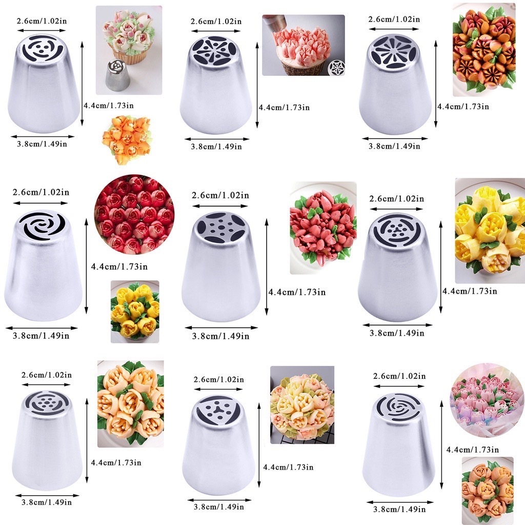 หัวบีบรัสเซีย หัวบีบดอกไม้ไซด์ใหญ่