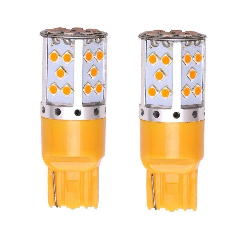 2หลอดไฟเลี้ยว LED สีส้ม ใส่แทนไฟเลี้ยวหน้าได้เลี้ยวหลังได้ แบบกระพริบปกติ ตามมาตรฐาน สว่างมาก35SND 3030