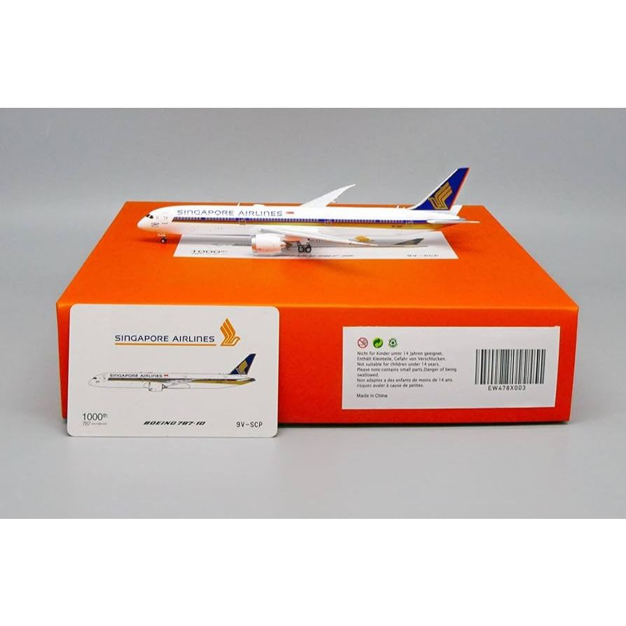 โมเดลเครื่องบิน Singapore Airline สิงคโปร์แอร์ไลน์ B787-10 1000th Dreamliner 9V-SCP