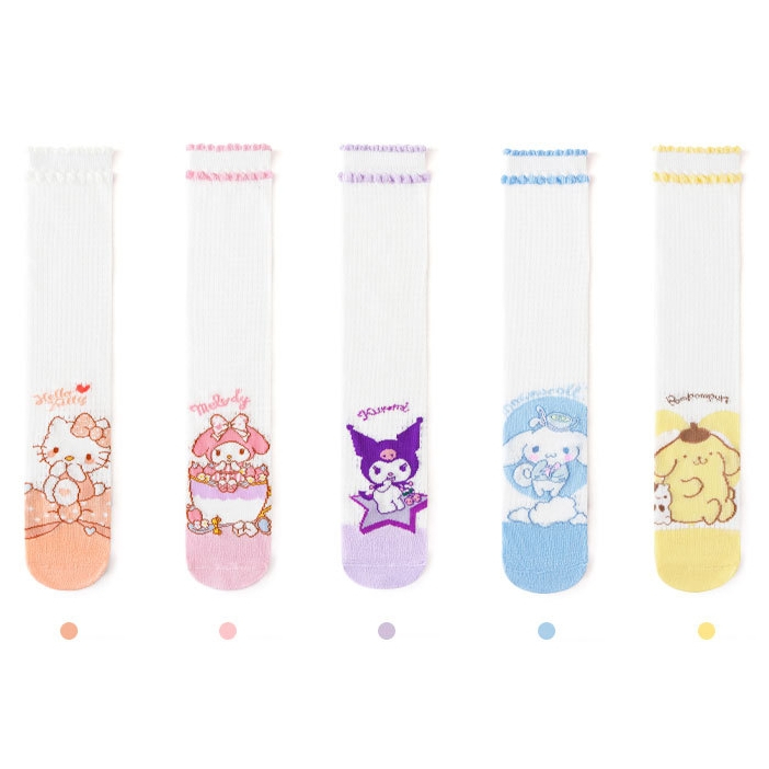 ShopAt.Two[SC-0049] ถุงเท้ายาวเด็ก ถุงเท้าผ้าฝ้ายตาข่าย ถุงเท้าเด็กระบายอากาศ