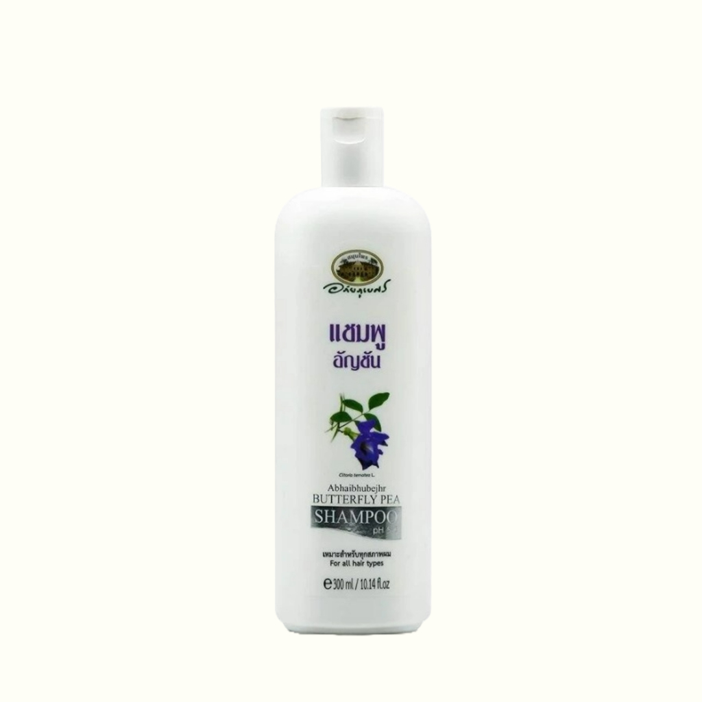อภัยภูเบศร แชมพูอัญชัน - Abhaibhubejhr Butterfly Pea Shampoo 1 ขวด 300 ml