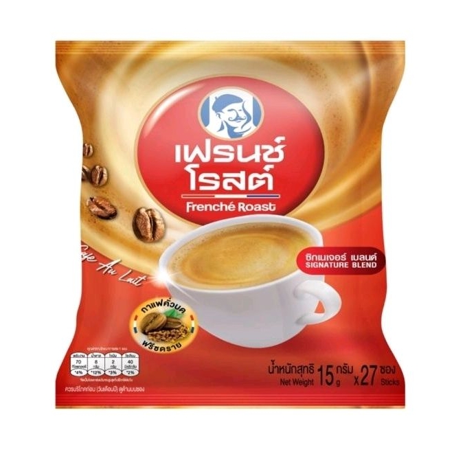 Frenche Roast เฟรนช์โรสต์ ซิกเนเจอร์ เบลนด์ กาแฟปรุงสำเร็จชนิดผง 15กรัม×27ซอง