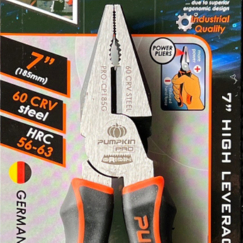 คีมปากจิ้งจก ORIGIN ด้ามหนา PUMPKIN PRO-CP185G 7นิ้ว (17791)